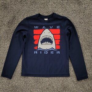 Boys Oshkosh Navy Rash Guard Shark size 4-5